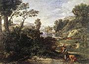 POUSSIN, Nicolas Landscape with Diogenes af Sweden oil painting artist